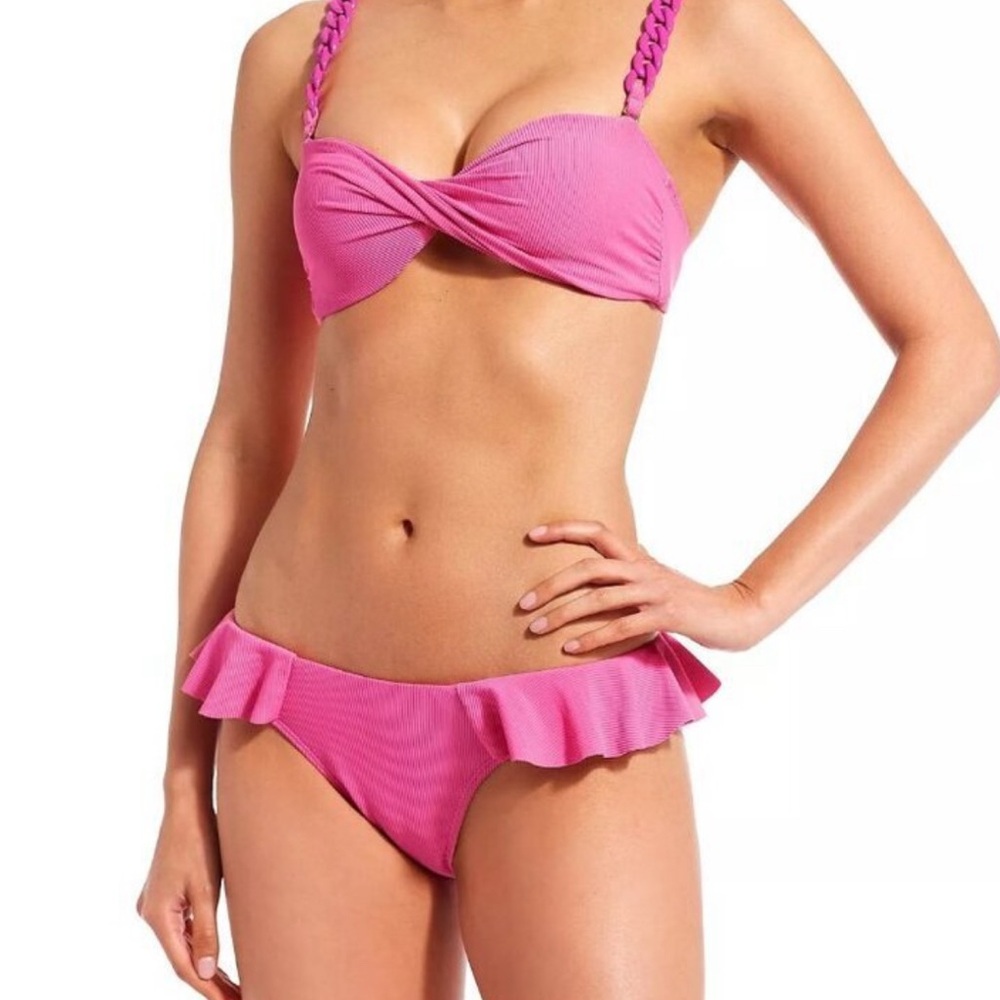 Gianni Bini Pink Braided Bikini Set